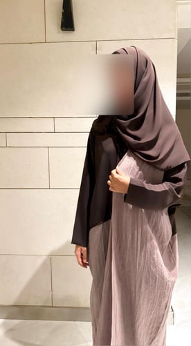 Contrast Brown crepe with linen