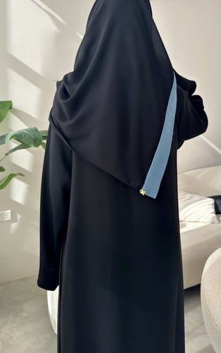 Two-tone -Black & Striped blue