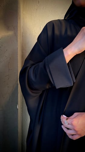 Black Bisht with Black cuffs