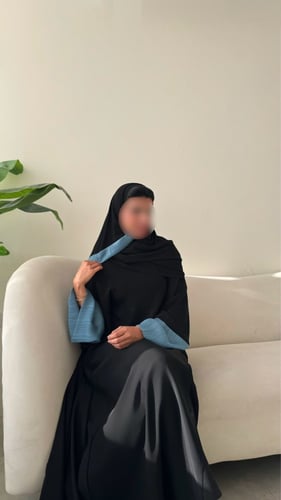 Two-tone -Black & Striped blue