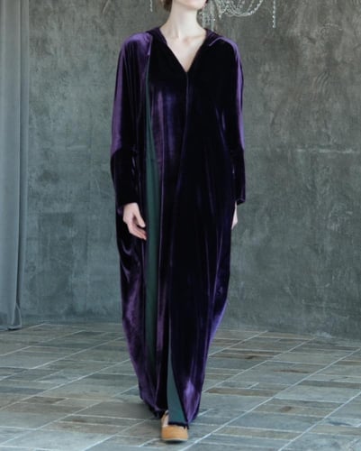 Half Bisht – French Mauve Silk Velvet