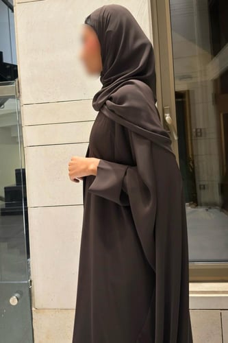 Brown half bisht