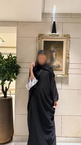 Black Bisht Lined In Black Gray Print