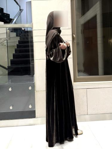 A-Line – Olive Japanese Velvet Abaya