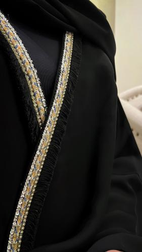 Half Bisht with Fringe Collar