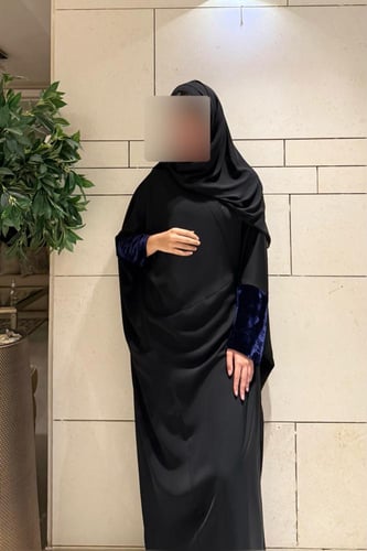 Half Bisht – Black Crepe with Royal Navy Japanese...