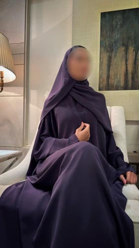 Purple half bisht