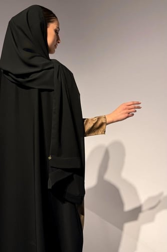 Half Bisht – Washed Japanese Silk in Olive Antique...