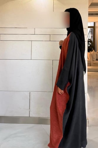 Half Bisht Abaya – Washed Japanese Silk in Black &...
