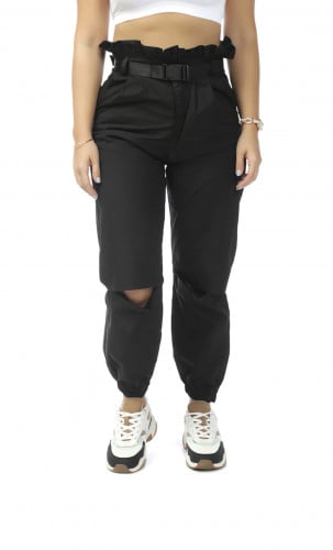 Super Trendy Pant - Black Cotton 100%