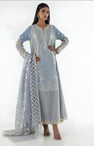 جلابية ازرق سماوي مشغولة