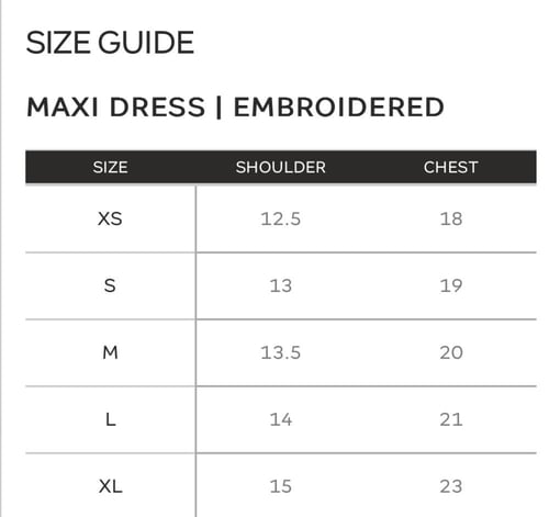 فستان ماكسي مطرز