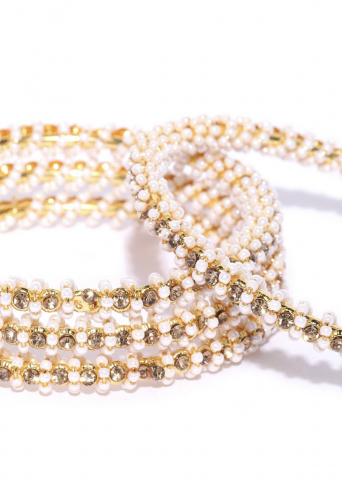 Pearl Handmade Bangles ( Set Of 4)