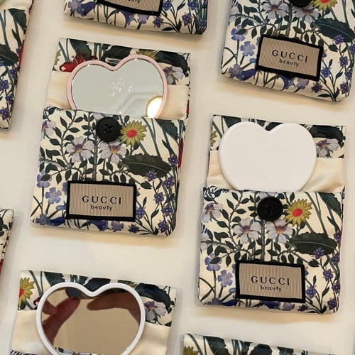 1 محفظة قوتشي GUCCI مع مرايا لون عشوائي وكيس