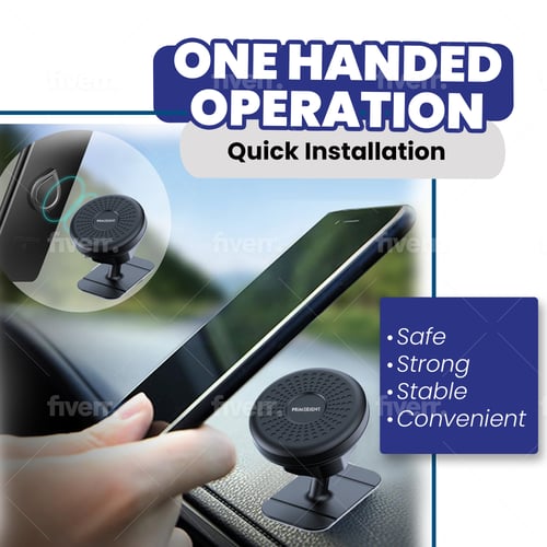 حامل جوال للسيارة مغناطيس قوي تثبيت على اللوحة الا...