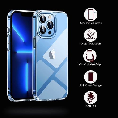 كفر حماية ايفون 13 برو شفاف كريستالي 6.1 انش