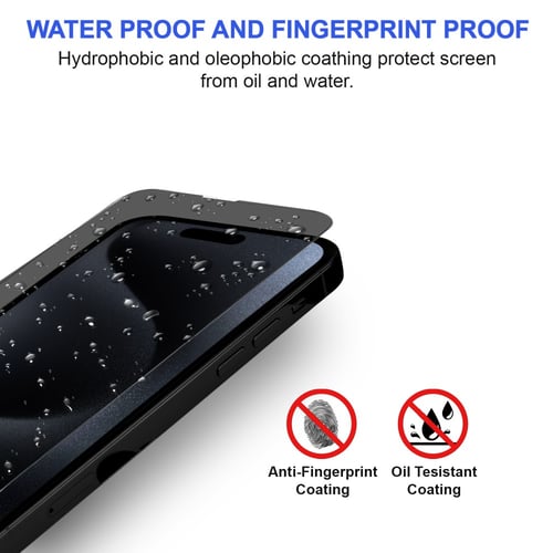 [2 قطع ] واقي حماية شاشة للخصوصية ايفون 15 / 15 بر...