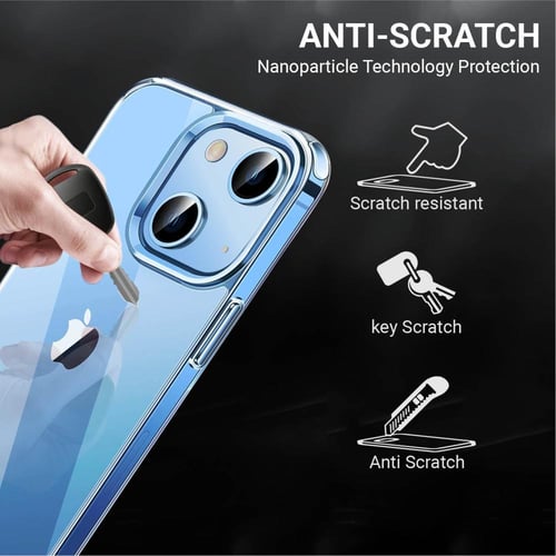 جراب كفر ايفون 15 بلس شفاف كريستالي 6.1 انش