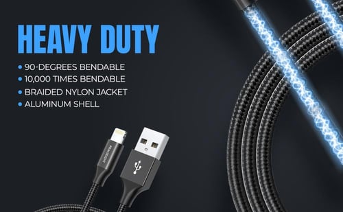 [3قطع] كيبل لايتنينج شاحن اطوال 1 متر و 2 متر و 2...