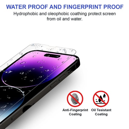 [3 قطع ] واقي حماية شاشة ايفون 14 برو ماكس 6.7 انش