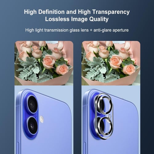 [3 قطع ] واقي حماية عدسات كاميرا ايفون 16 و 16 بلس