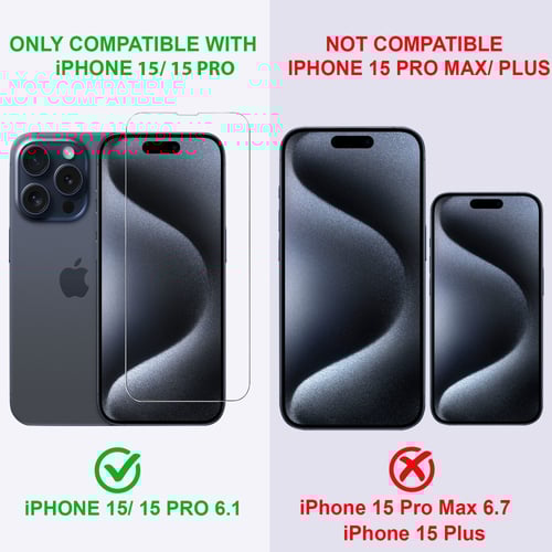 [3 قطع ] واقي حماية شاشة ايفون 15 6.1 انش.