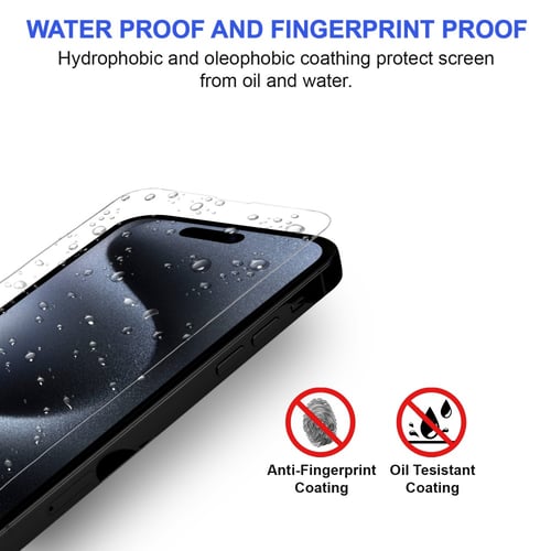 [3 قطع ] واقي حماية شاشة ايفون 15 6.1 انش.