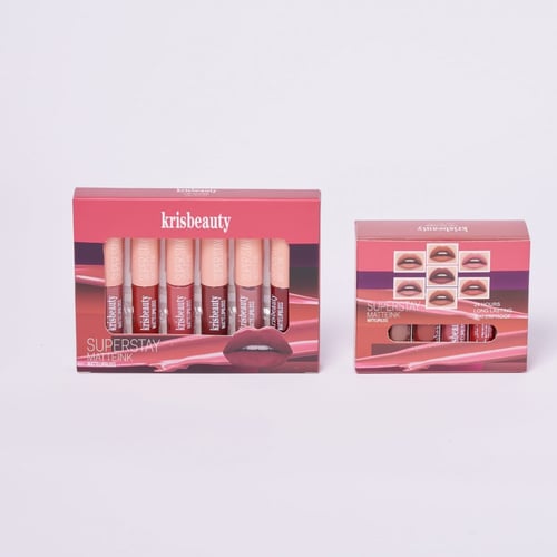 مجموعة 6 احمر شفاء سائل ميت مات من كريس بيوتي