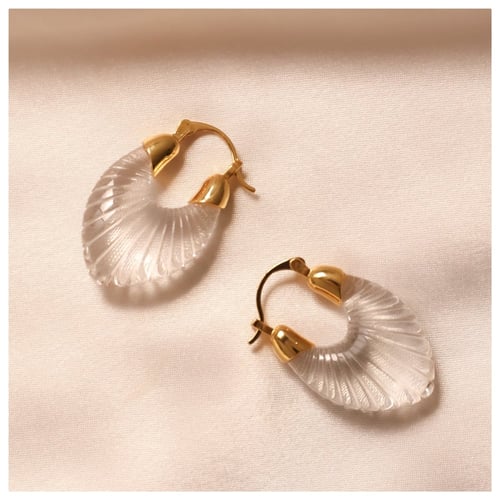 Oval Clear Colored Earrings