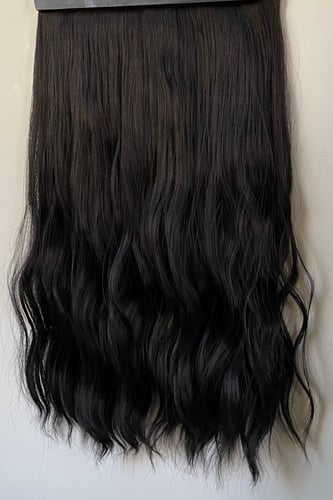 ناعم صناعي وصلة قطعة وحدة - اسود عادي 18 انش