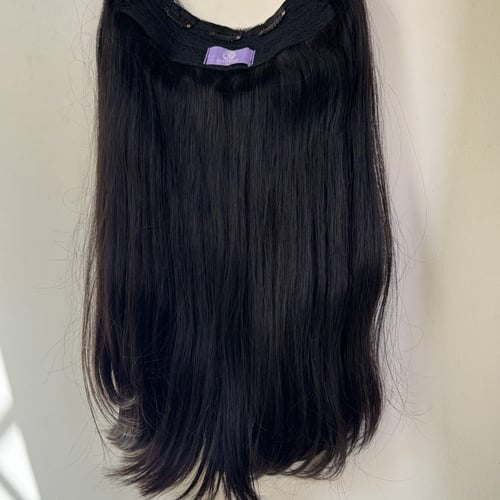 كلبسات هالو طبيعي 100% كثافة 180g اسود باهت 18”