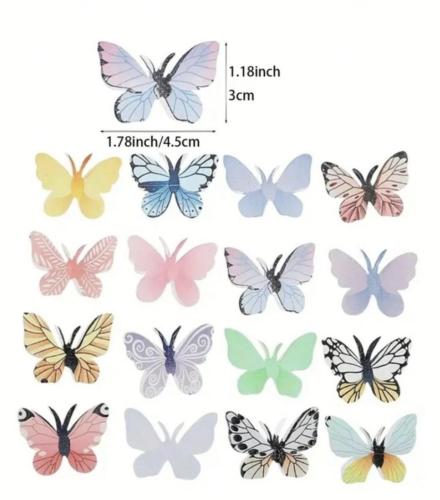 72 edible butterflies for decorating cakes and des...