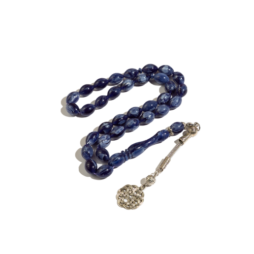 سبحة البكلايت الفاخرة باللون الكحلي