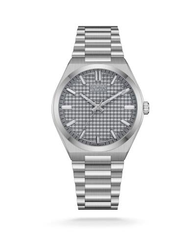 ساعة رجالية من الستيل بميناء رصاصي - Storm Grey