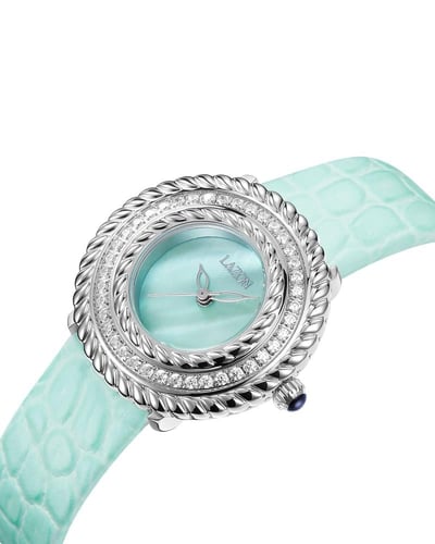 ساعة نسائية باللون التركوازي