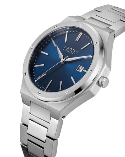 ساعة رجالية من الستيل بميناء كحلي - Midnight Blue