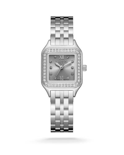 ساعة نسائية من الستيل بميناء رصاصي - Angel Grey