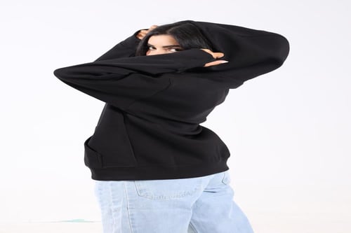 هودي اوفر سايز اسود