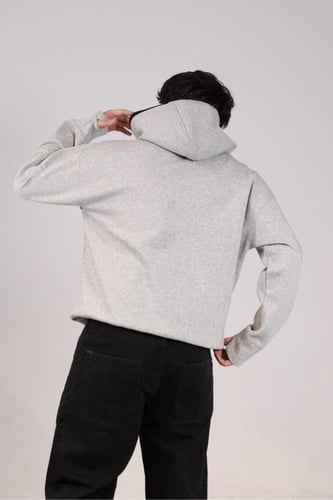 هودي دبل كاب رصاصي فاتح