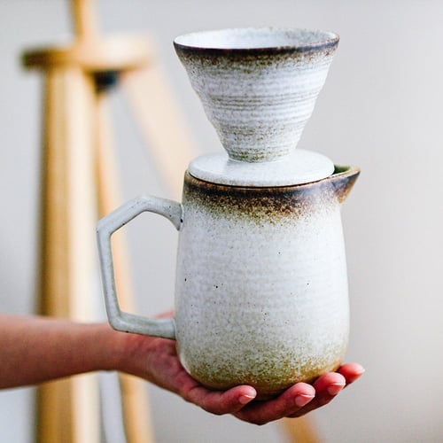 طقم وعاء تقطير القهوة V60