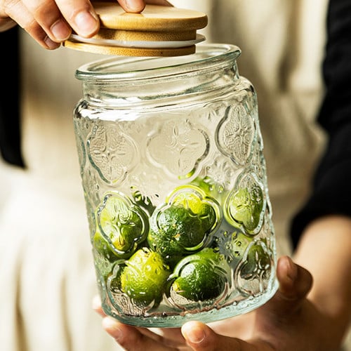 قارورة تخزين زجاج مقاس وسط