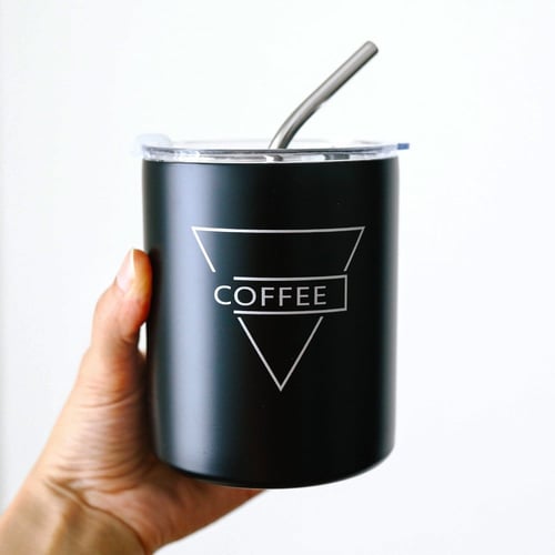 كوب قهوة ستيل + مزاز