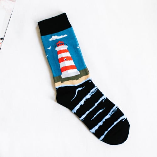 جوارب طويلة شاطئ