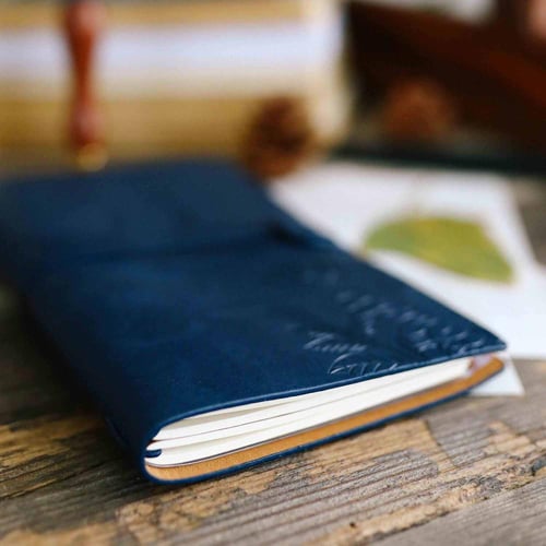 دفتر كحلي زهور