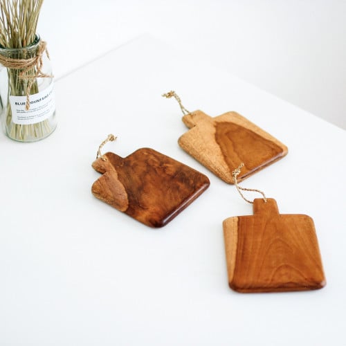 1 كوستر لوح خشب الأكاسيا