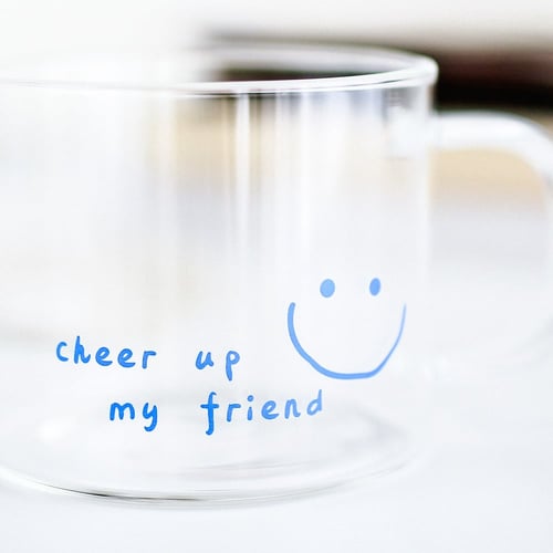 كوب قهوة زجاجي Cheer Up