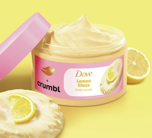 Dove body scrub in collaboration with Crumble Cook...