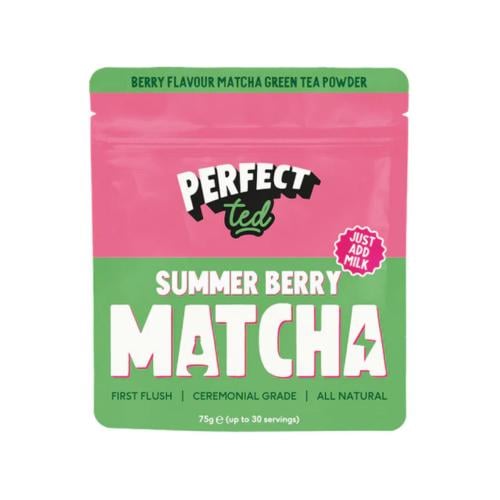 Celebration grade matcha powder with summer berry...