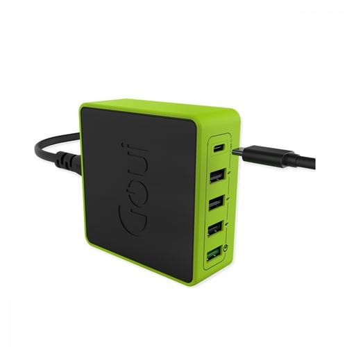 قوي - كيمبا lite منصة شاحن مكتبي 5 منافذ 36 واط- G...