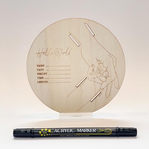 لوحة خشبية لأساور التعريف مع قلم وستاند